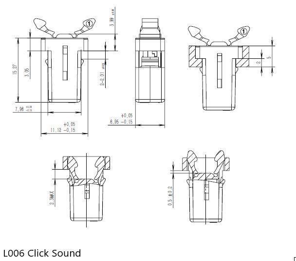 Plastic Push to Open and Push to Close Push Door Latch