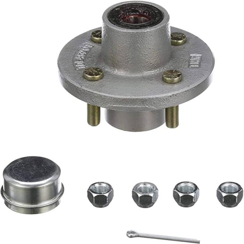 Pre Greased Boat Trailer Hub Galvanized 4 Lug fits 2,000 lb axle