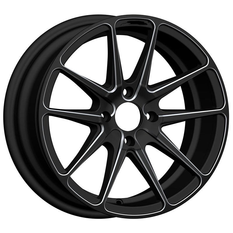 OEM/ODM Alumilum Alloy Wheel Rims 15 Inch 4X100 PCD 38 Et Black Color Finish China Professional Manufacturer for Passenger Car Wheel Car Tire