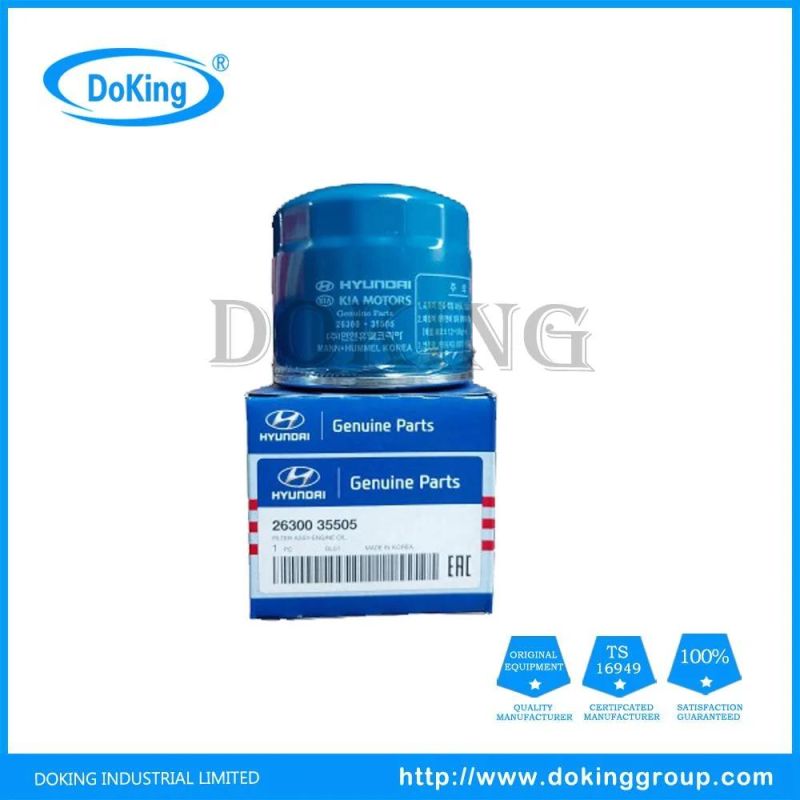 High-Performance Spare Parts Oil Filter 26300-35505 for Korean Cars