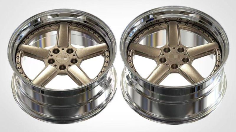 Aviation Aluminum 6061 Customized Forged Automobile Wheel PCD5X120 Forged Automobile Wheel