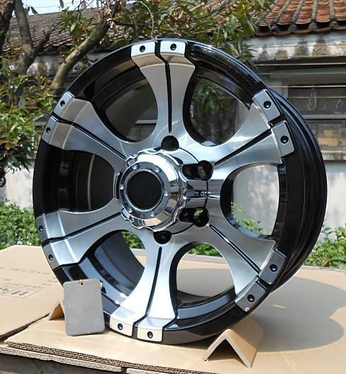 15 16 Inch Concave Black Bright Surface Car Alloy Wheel Rims 5X114.3 6X139.7