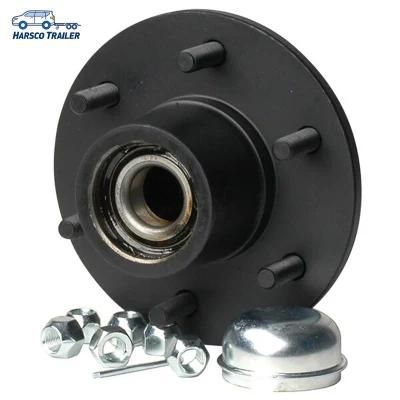 Trailer Idler Hub Assembly for 6,000-lb Axles - 6 on 5-1/2 - Pre-Greased etrailer Trailer Hubs and Drums AKIHUB-655-6-K