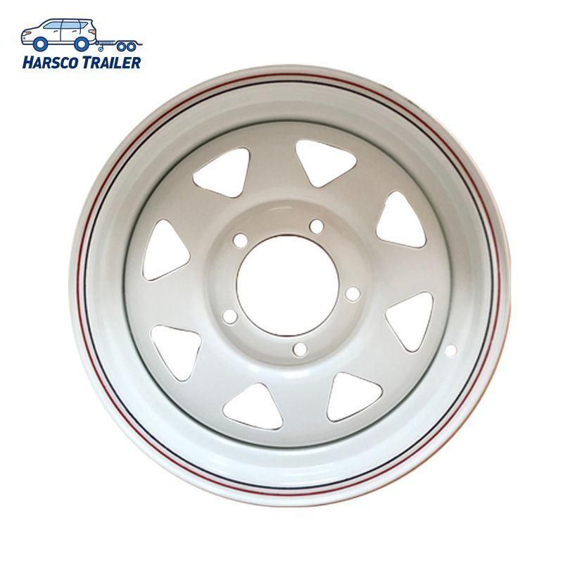 12X4 Trailer 8 Spoke PCD5X114.3 Et0 Steel Wheel Steel Rim