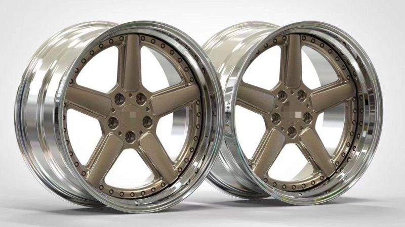 2-Piece Customized Alloy Car Rim, 18 19 20 21 22-Inch Forged Alloy Car Wheel