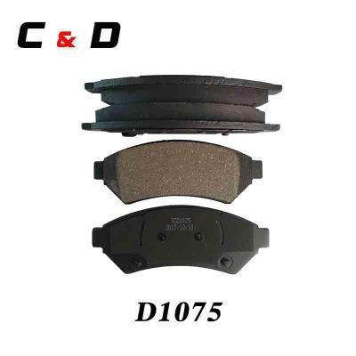 D1075 High Quality Auto Car Parts Non-Asbestos Disc Brake Pad for Buick (SGM) / Chevrolet/ Pontiac