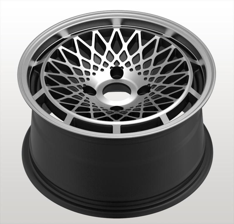 Black Machined Face and Lip Finish 15X8.0 4X100 for Passenger Car Wheel Aftermarket Aluminum Alloy Wheel Rims