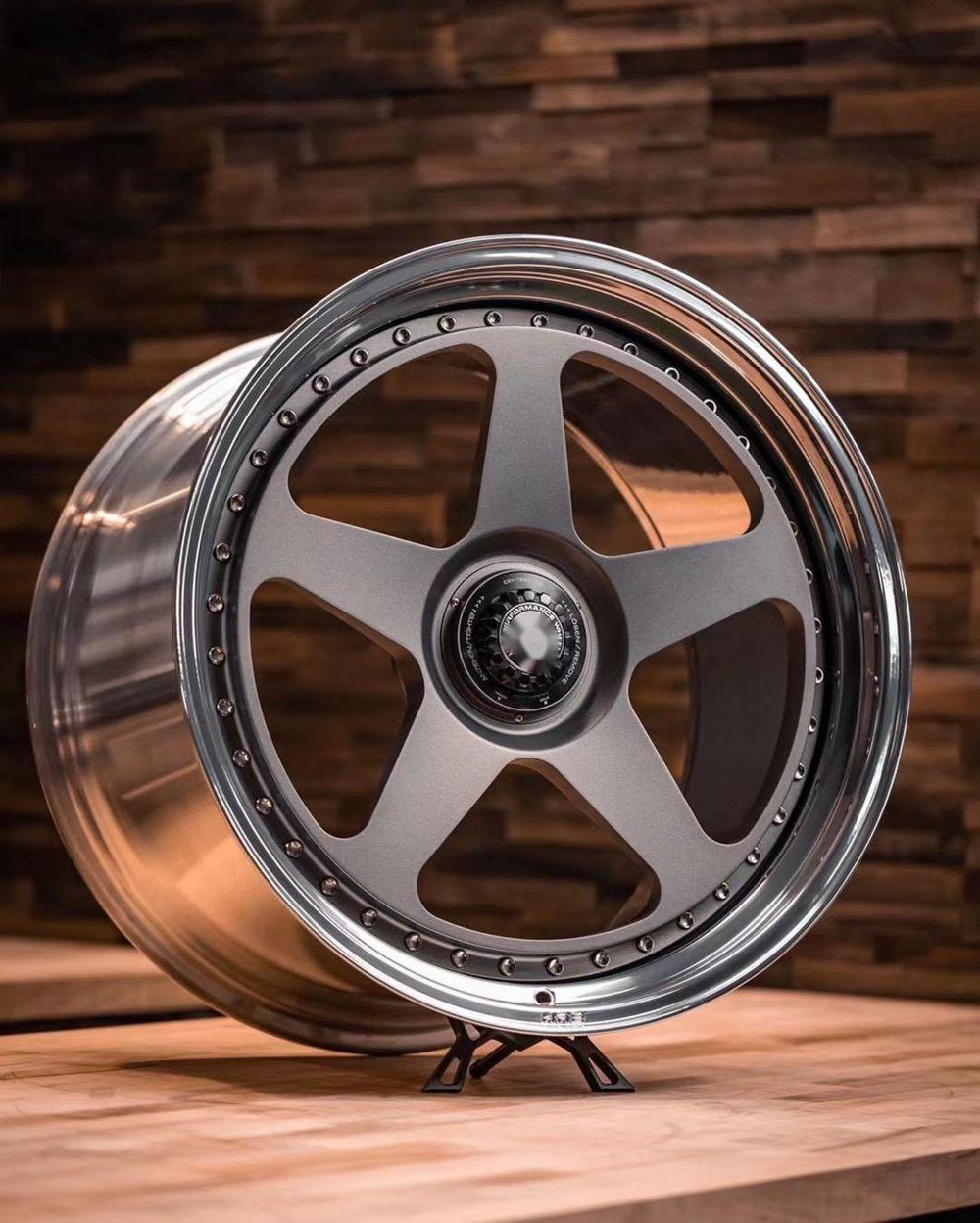 Deep Concave 3 Pieces Forged 5X112 5X114.3 5X120 Alloy Wheel