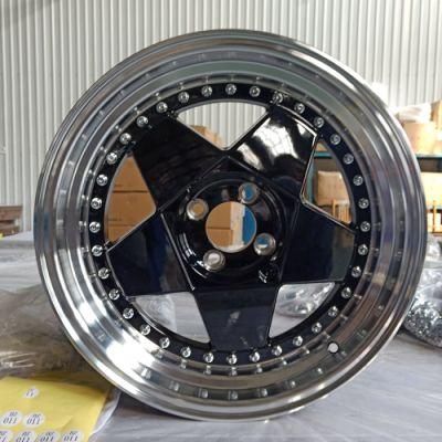 16*8.0 4X100/114.3 Alloy Wheel Rim for Car Aftermarket Design with Jwl Via Machine Face Positive Alloy Wheel Rims for Car