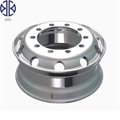 22.5X9.00 22.5&quot; Inch OEM Heavy Duty Truck Trailer Bus Tubless Polished Forged Alloy Aluminum Wheel Rims