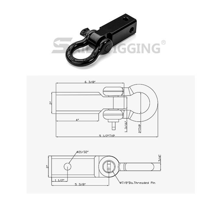 D Ring Shackles 4.75ton 3/4 Shackle for Recovery Tow Strap