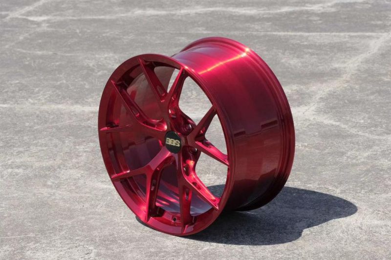 1 Piece Aluminum Alloy Wheel Red Brushed Finish Color for BBS