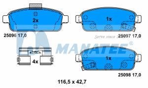 Rear Brake Pads for Chevrolet Cruze Orlando Sonic Volt (13319294)