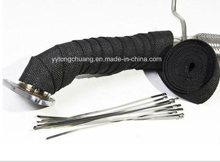 Heat Resistant Black Fiberglass Exhaust Header Insulating Wrap