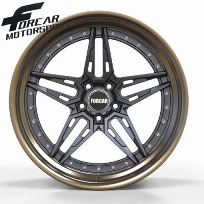 Aluminum Two Slice Forged Car Alloy Wheel with Modern Designs