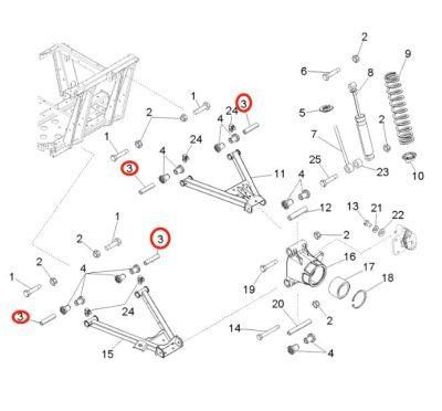 Polaris Ranger Zinc Olive Shaft-Pivot