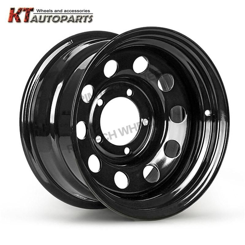 4X4 Modular Offroad Steel Wheel 15X6 Grossy Black