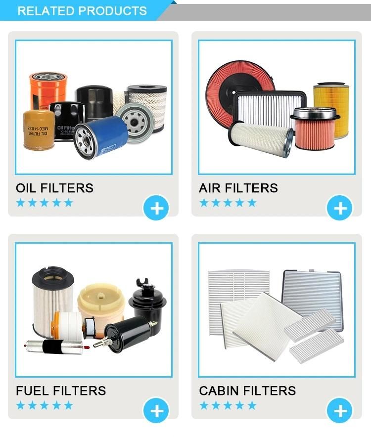 Manufacture Price Oil/Air/Fuel/Cabin Auto Car Filters 04152-37010/04152-40060/04152-Yzza6 Auto Engine Parts Car Accessories Genuine Filt for Lexus/Subaru/Toyota