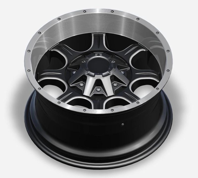 17 Inch 20 Inch Alumilum Alloy Wheel Rims Professional Manufacturer Deep Dish Black Machined Lip for Passenger Car Wheel Rims