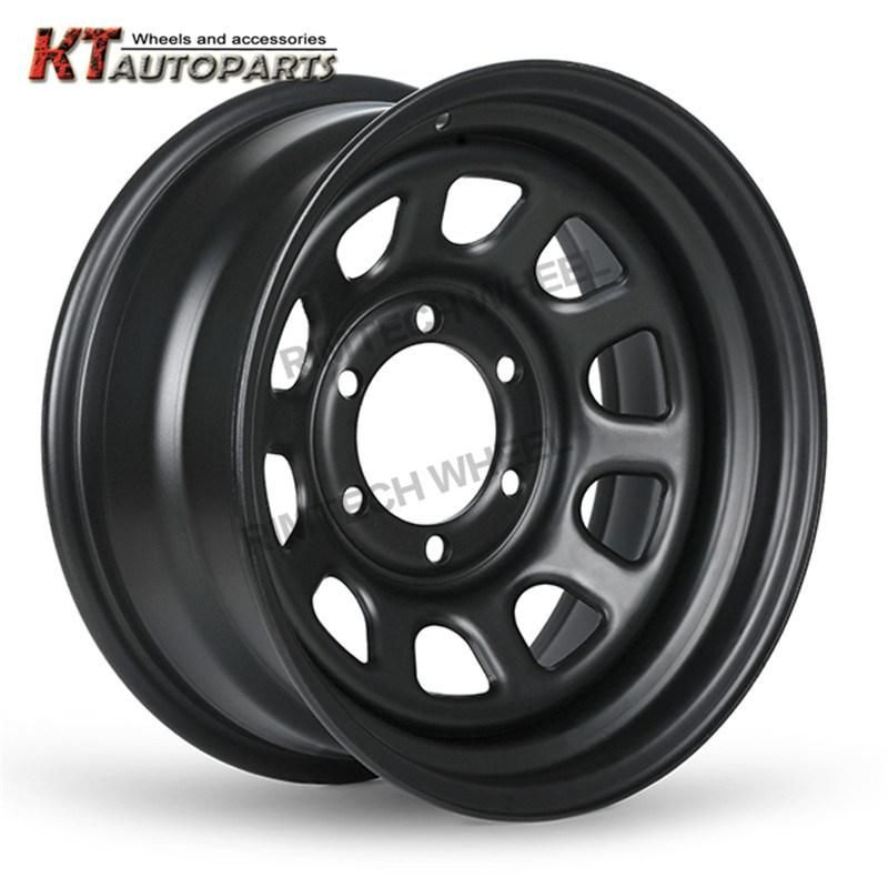 Matt Black 4X4 Daytona off Road Steel Wheel Rim 15X12