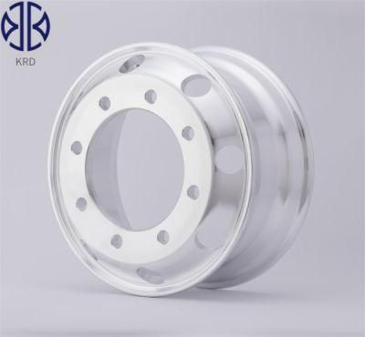 6.75X17.5 17.5&quot; Tubless Forged Polished Truck Trailer Bus OEM Heavy Duty Aluminum Alloy Wheel Rims