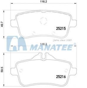 Rear Disc Brake Pads for Mercedes Benz GL-CLASS ML-CLASS SLK (006 420 68 20)