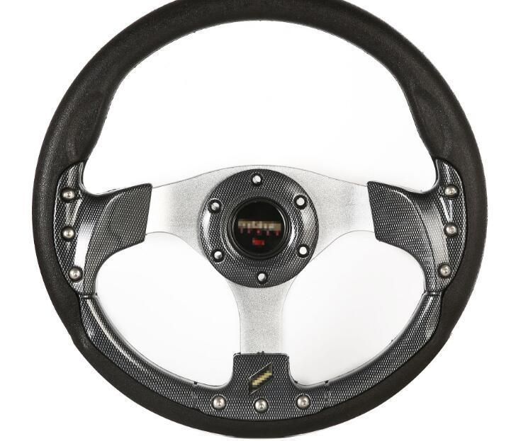 14in Blue Car Steering Wheel with PU Aluminum Bracket