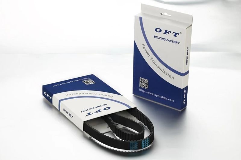 Oft HNBR Rubber Driving Engine Timing Belt with Tfl Coated Material