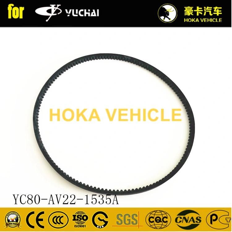 Original Yuchai Engine Spare Parts Fan Belt  Yc80-AV22-1535A for Heavy Duty Truck