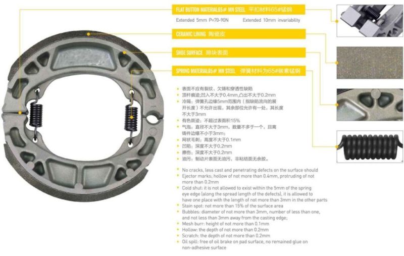 Motorcycle Part Brake Part Brake Shoes for Honda, Kymco