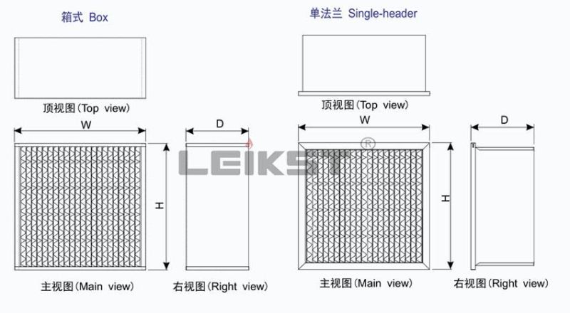 Leikst High Efficiency Particulate Mini-Pleat HEPA Filter H12 H13 (1170*570*69mm) HEPA/ULPA Air Filter for for Air Conditioning System Filtration