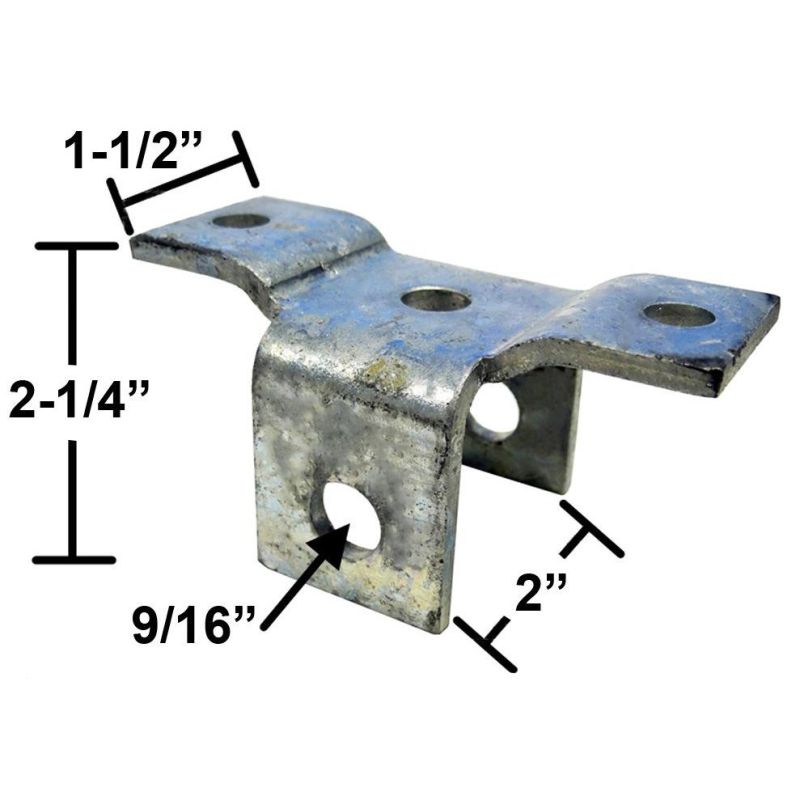 Galvanized Front Hanger Bracket for 1 3/4" Trailer Spring