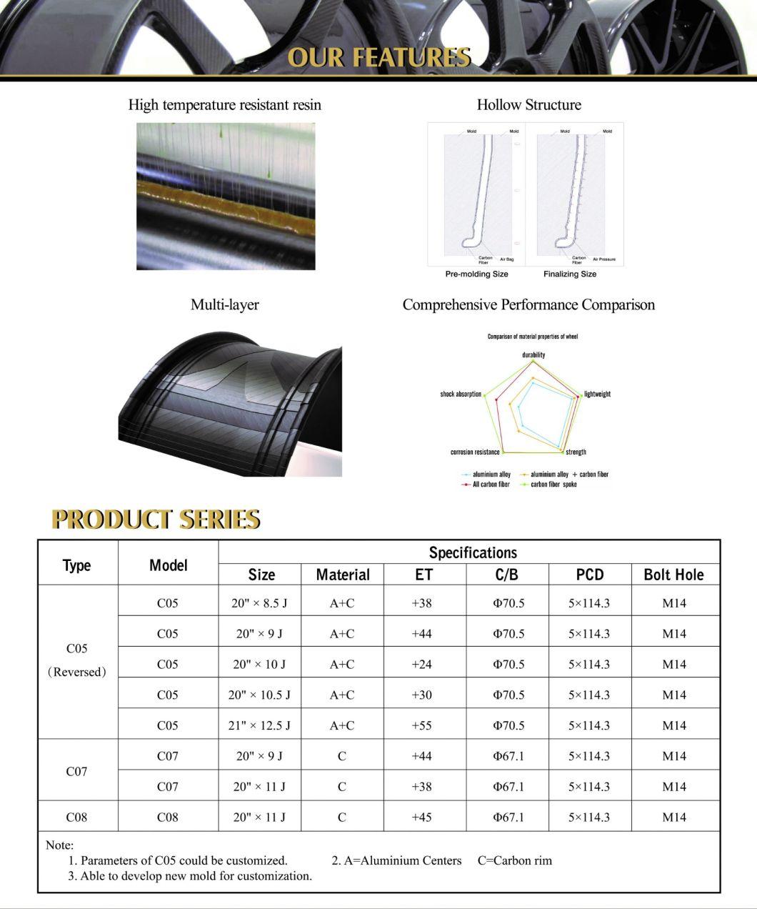 Am-FC-004 Full Carbon Fibre Spokes Car Wheel