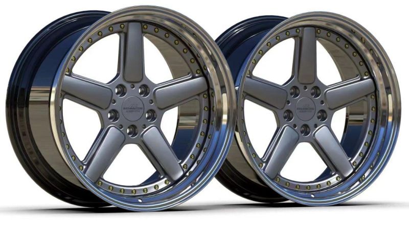 2-Piece Customized Car Alloy Wheel, 18 19 20 21 22-Inch Forged Alloy Car Rim