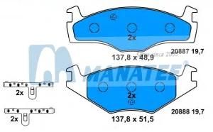 Front Disc Brake Pads for Volkswagen Golf Jetta Rabbit 171 698 151 F