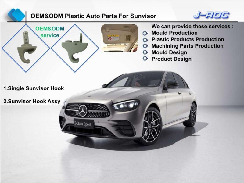 ODM OEM Customized Plastic Sunvisor Hook Auto Car Automobile Motor Vehicle Spare Body Accessory Part Parts Accessories