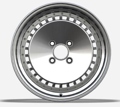 Black Machined Face Alloy Car Rims 13-16 Inch Aluminum Alloy Wheel