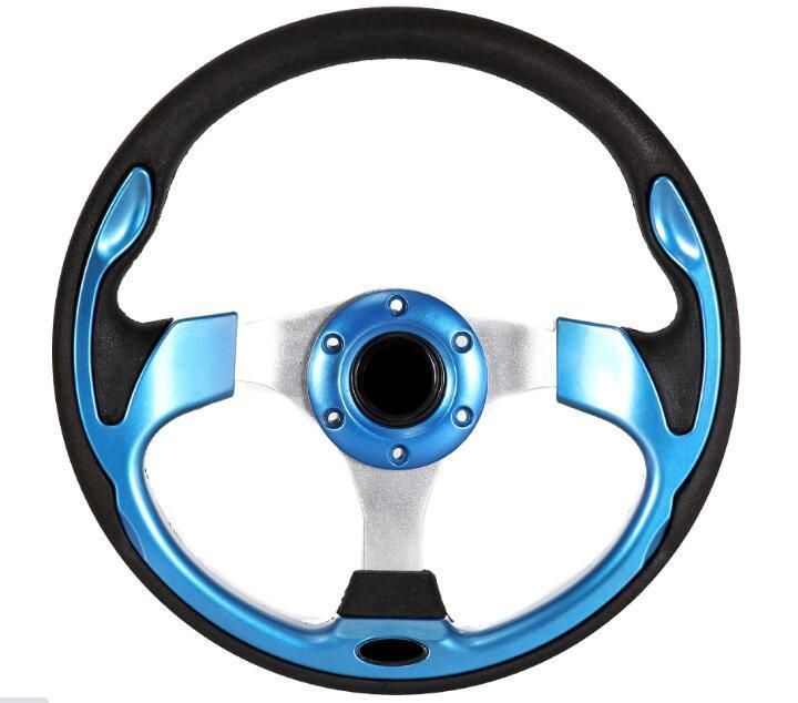 13inch Blue Car Steering Wheel with PVC and Aluminum