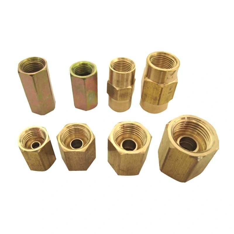 Brass Inverted Flare Adapter Brake Tube Connector Brass Hydraulic Brake Tube Adapter Coupling Brass Fuel Tube Nut