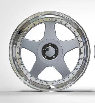 Two-Piece 18~22 Inch Car Rim Aviation Aluminum Alloy 6061 Custom Forged Alloy Car Wheels