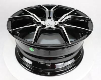 High Performance Aftermarket Alloy Wheel 17 Inch Black Rim for Car