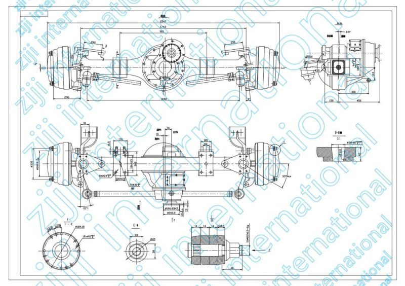 Oilfield Workover Rig Axle Steering Axle Drive Axle Steering Through Drive Axle Steering Drive Axle Through Axle Rigid Drive Axle