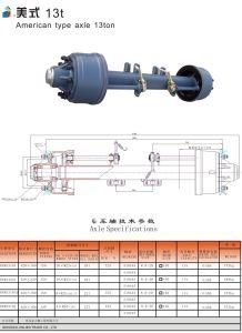 American Type Axle 13t with 10 Studs Square Beam