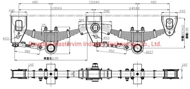 DOT 11t 22500 Lb Truck Trailer Axles with Oil and ABS