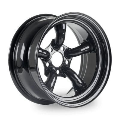 Black Steel Wheels 5 Pipes 5 Split Spoke Wheel 16X8&quot; 5X120