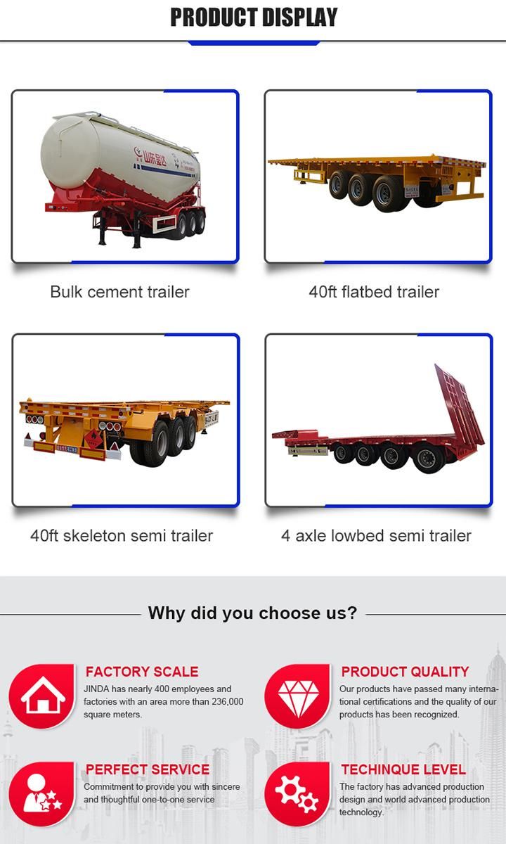 Factory Jinda Trailer Parts Mechanical Suspension 55ton Suspension System Truck Trailer Steering Suspension for Sale