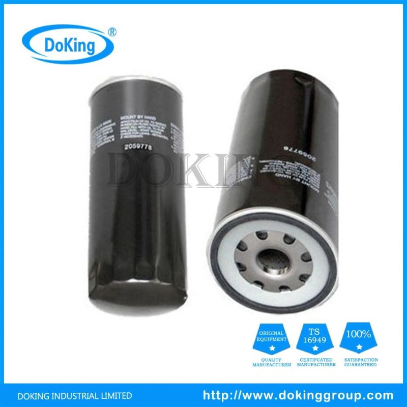 Auto Parts Oil Filter 2059778 for Trucks and Excavators