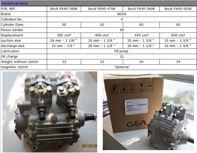 Transport Refrigeration Genuine Bock Fkx40-655tk Compressor