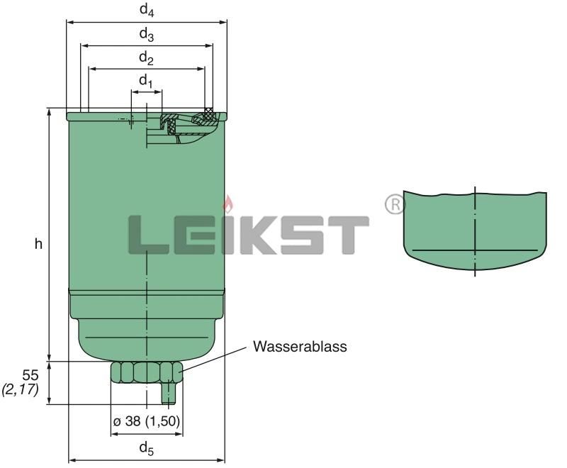 3903410/Zp525af/Wk 9165 X/Wk842/P552010 Diesel Engine Fuel Water Separator Filter