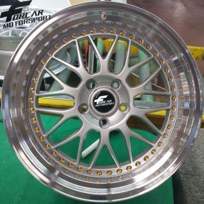 Top Quality Silver Alloy Car Wheel for BBS with 17/18 Inch 5*100-120mm